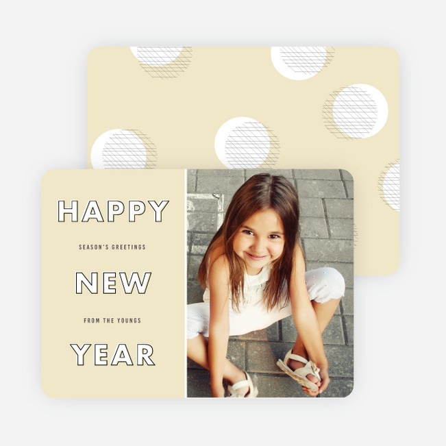 Stylized Type New Year Cards - Beige