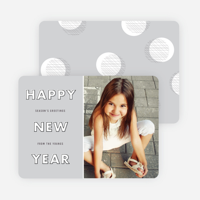 Stylized Type New Year Cards - Gray