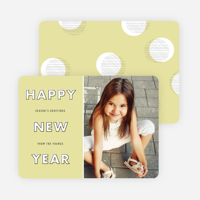 Stylized Type New Year Cards - Green