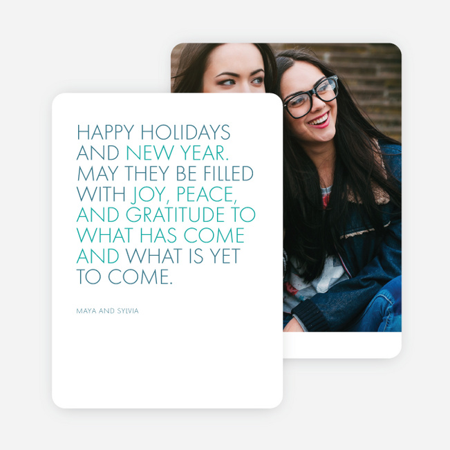 Cap Happy Holiday Photo Cards - Blue