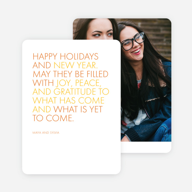 Cap Happy Holiday Photo Cards - Yellow