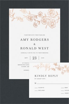 Save 20% off Paper Culture wedding invitation suites with award-winning environmental commitment and chic