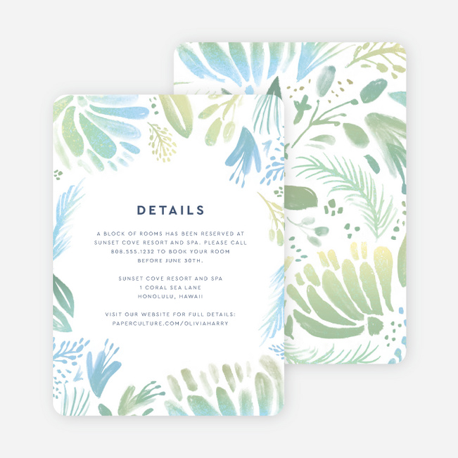 Abstract Accents Wedding Information Cards - Multi