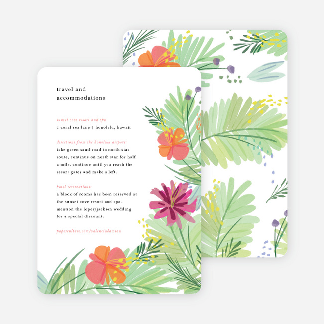 Field of Dreams Wedding Information Cards - Multi