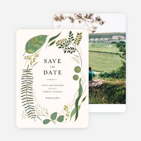 Postcard Inspired Save the Date Cards