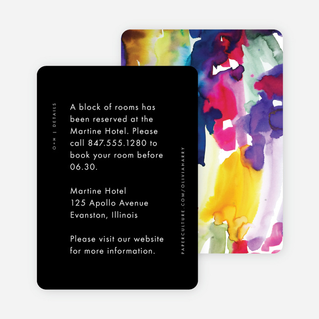 Gallery Art Wedding Information Cards - Multi