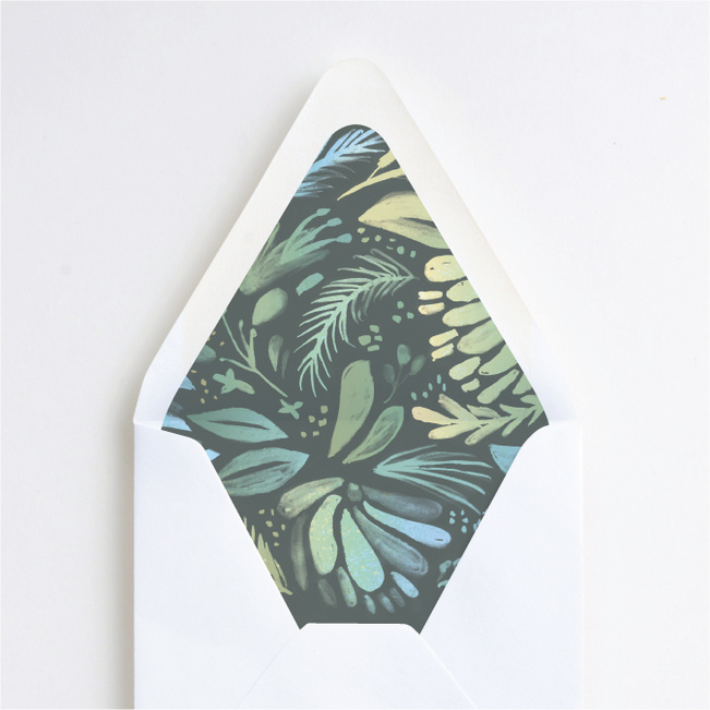 Abstract Accents Wedding Envelope Liners - Green
