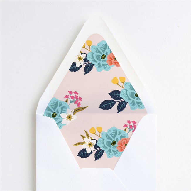 Floral Patterns Wedding Envelope Liners - Pink