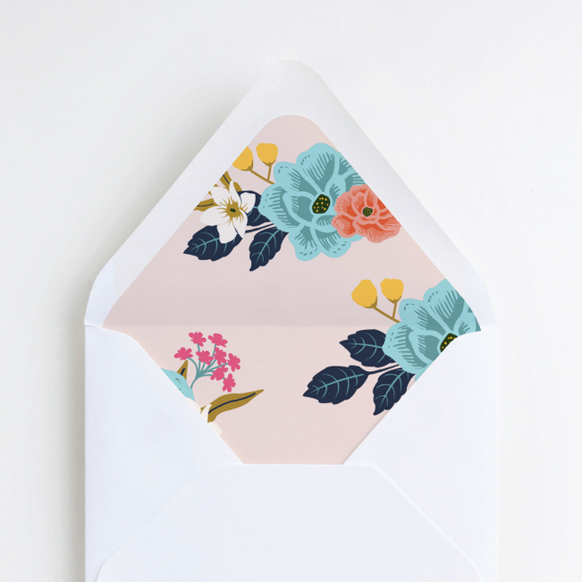 Floral Patterns Wedding Envelope Liners - Pink