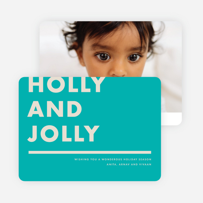 Holly & Jolly Holiday Cards - Blue