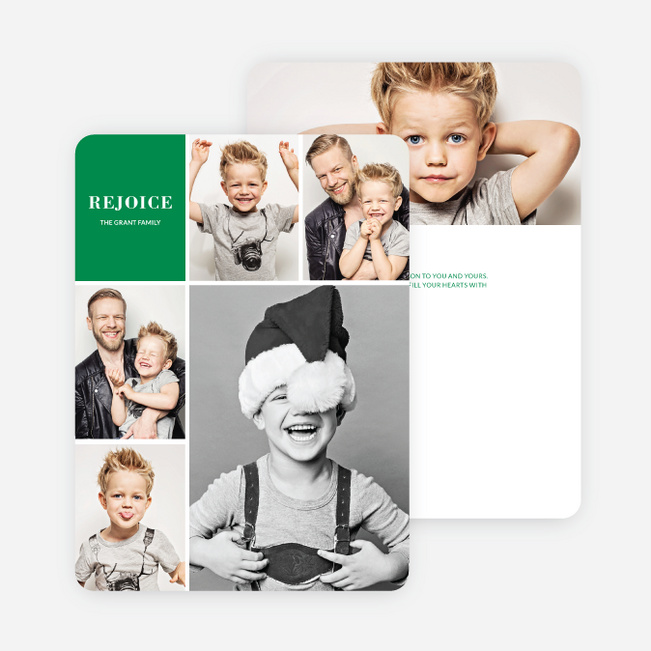 Rejoice in the Lord Christmas Photo Collage - Green