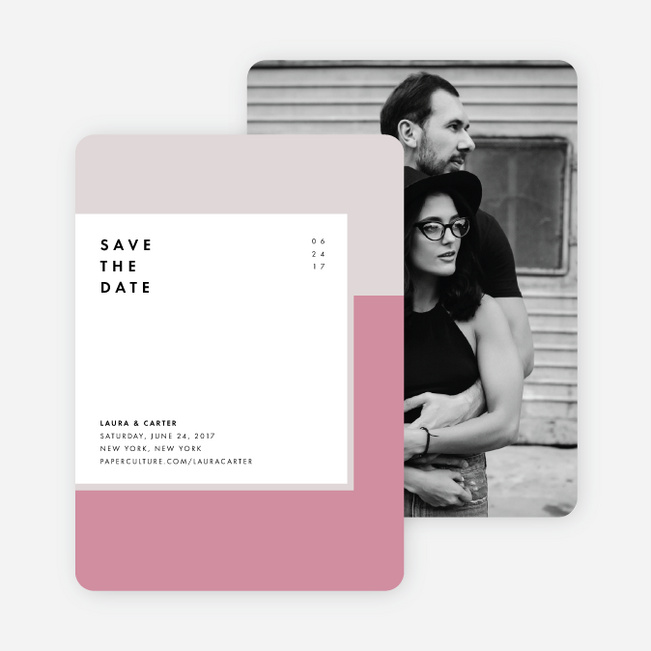 Foil Blocks Save the Dates - Gray