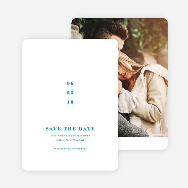 Simply Married Save the Dates - Blue