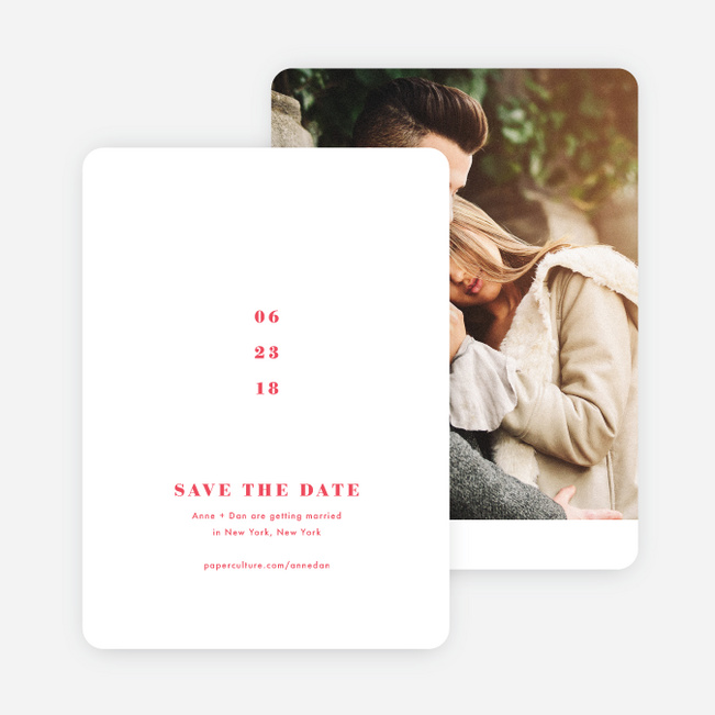 Simply Married Save the Dates - Red