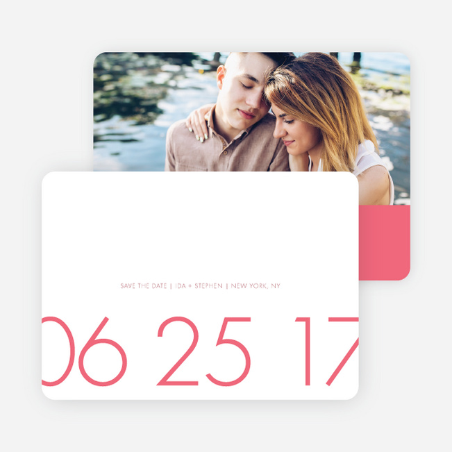It’s a Date Save the Date Cards - Pink