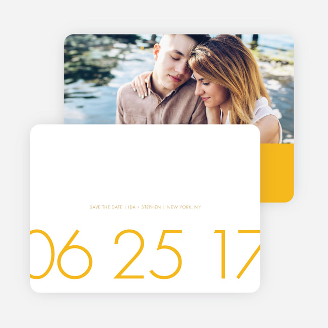It’s a Date Save the Date Cards - Yellow