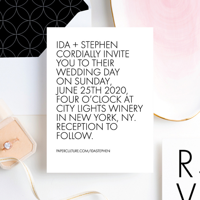 All Caps Wedding Response Addressing. - Gray