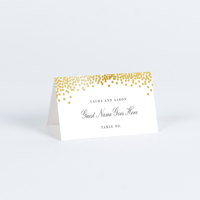 Confetti of Joy Place Cards - White