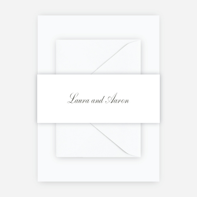 Confetti of Joy Wedding Belly Bands - White