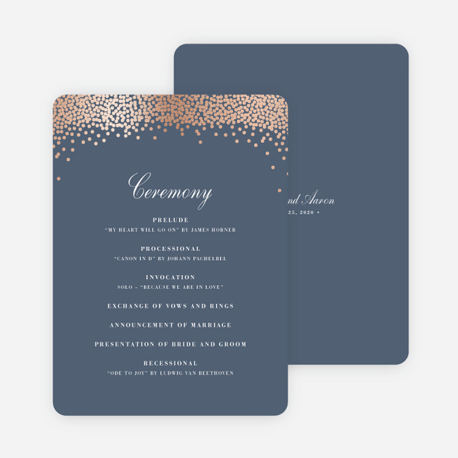 Confetti of Joy Wedding Programs - Blue