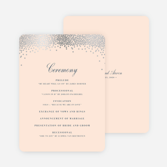Confetti of Joy Wedding Programs - Pink