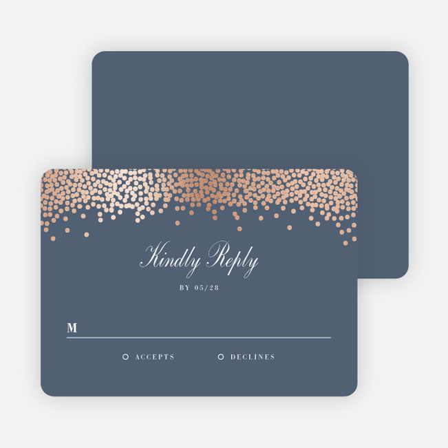 Confetti of Joy Wedding Response Cards - Blue
