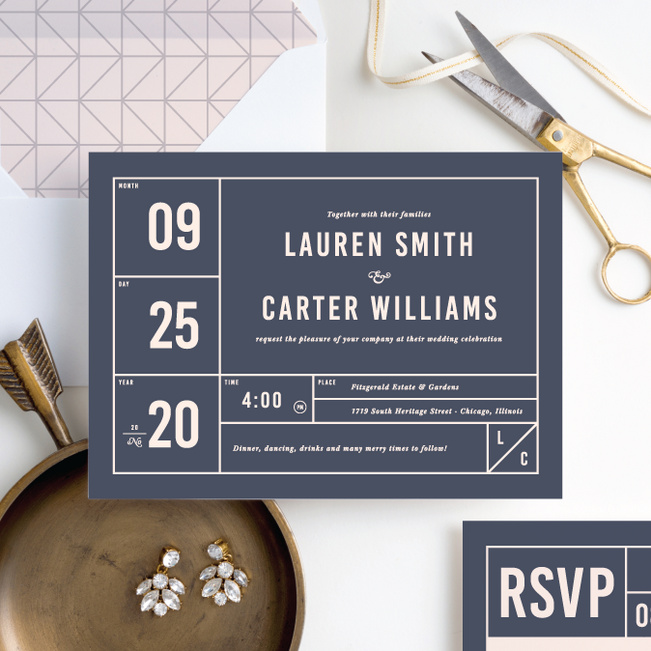 It’s a Date Wedding Invitations - Blue