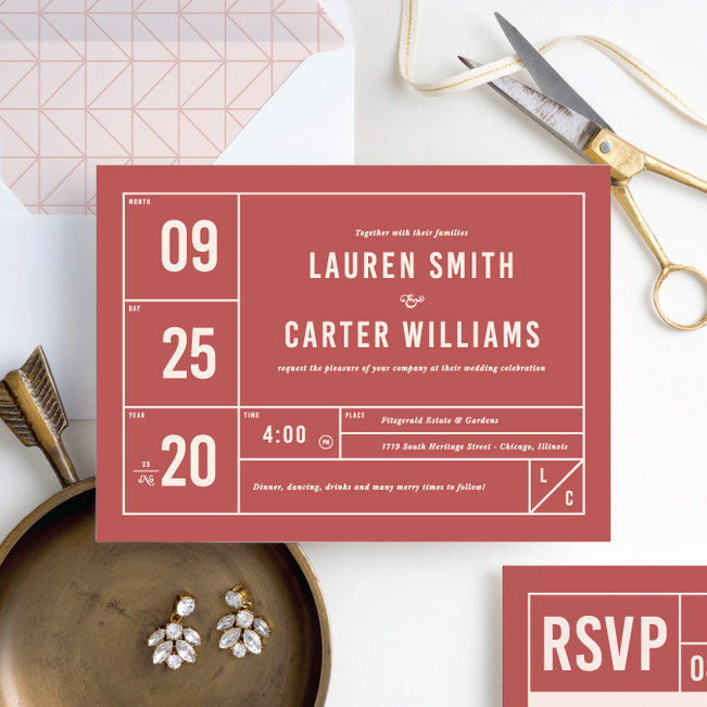 It’s a Date Wedding Invitations - Red