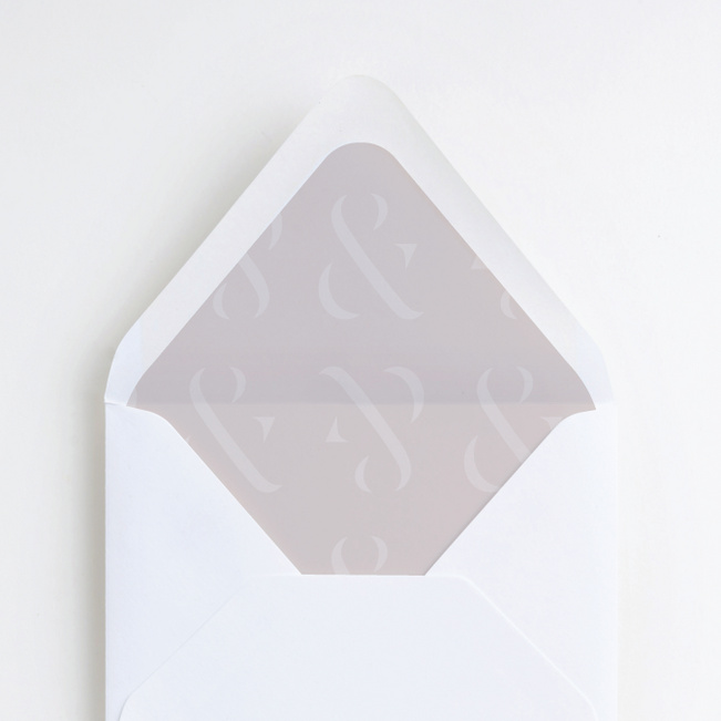 Foil Cornerside Wedding Envelope Liners - Pink