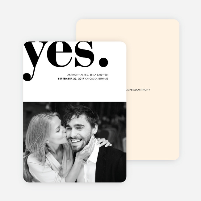 Boldly Typographic Wedding Save the Date Cards - Beige