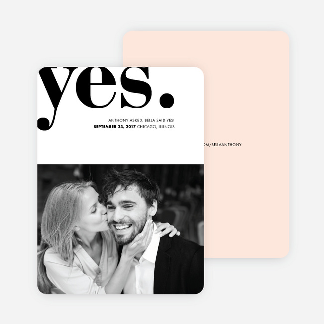 Boldly Typographic Wedding Save the Date Cards - Pink