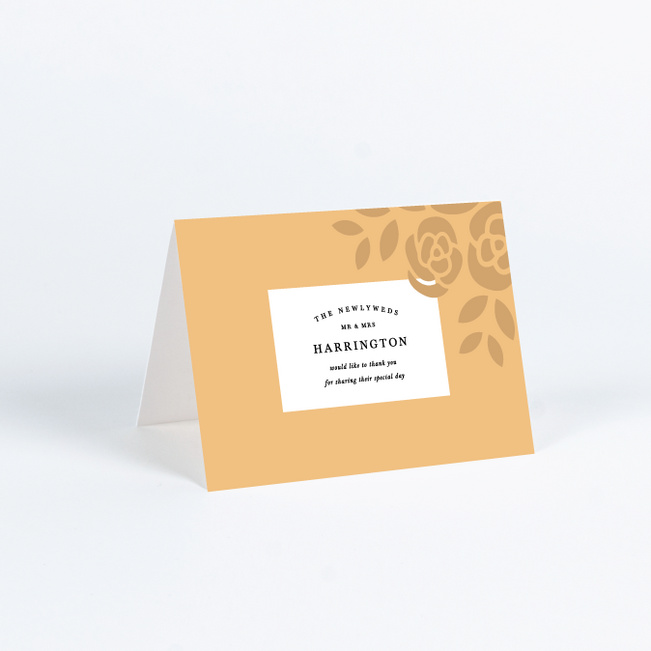 Coming Up Roses Wedding Thank You Cards - Beige