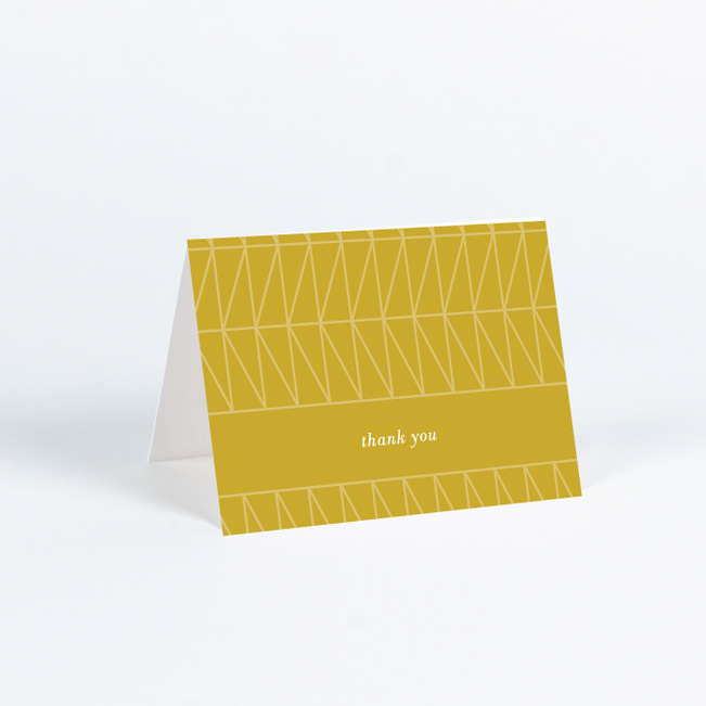 Converging Paths Wedding Thank You Cards - Yellow