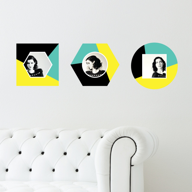 Geometric Color Block Photo Wall Decals Paper Culture