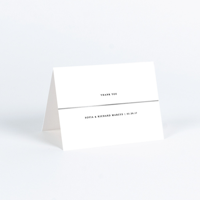 Less is More Wedding Thank You Cards - White