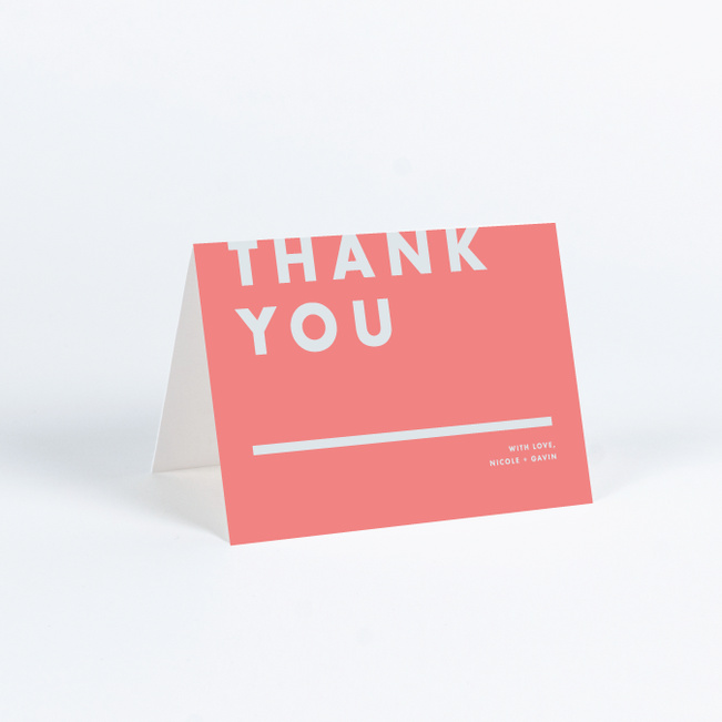 Today’s Modernist Wedding Thank You Cards - Pink
