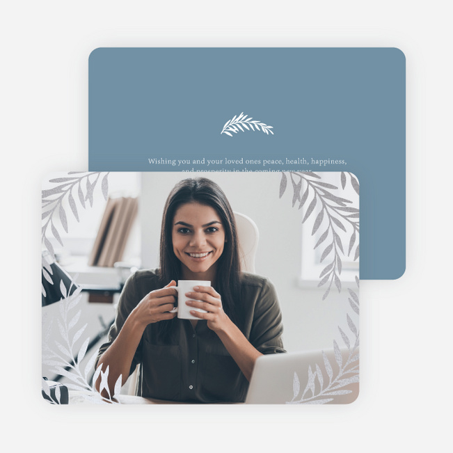 Foil Fabulous Business and Corporate Holiday Cards - Blue