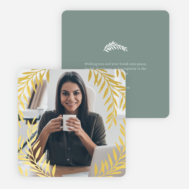 Foil Fabulous Business and Corporate Holiday Cards - Green