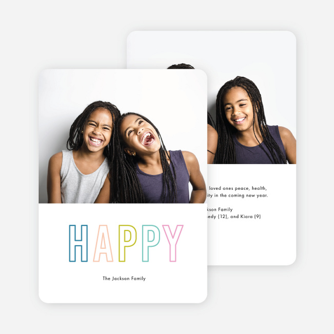 Shades Of Cheer New Year Cards and Invitations - Multi
