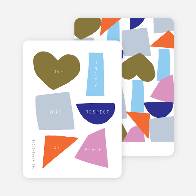 Unity Shapes Multi Photo Holiday Cards - Multi