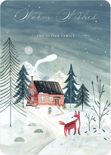 Winter Scene Multi Photo Holiday Cards | Paper Culture