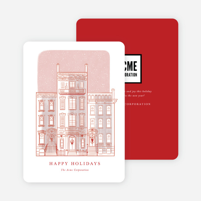 Holiday Row Business and Corporate Holiday Cards - Red