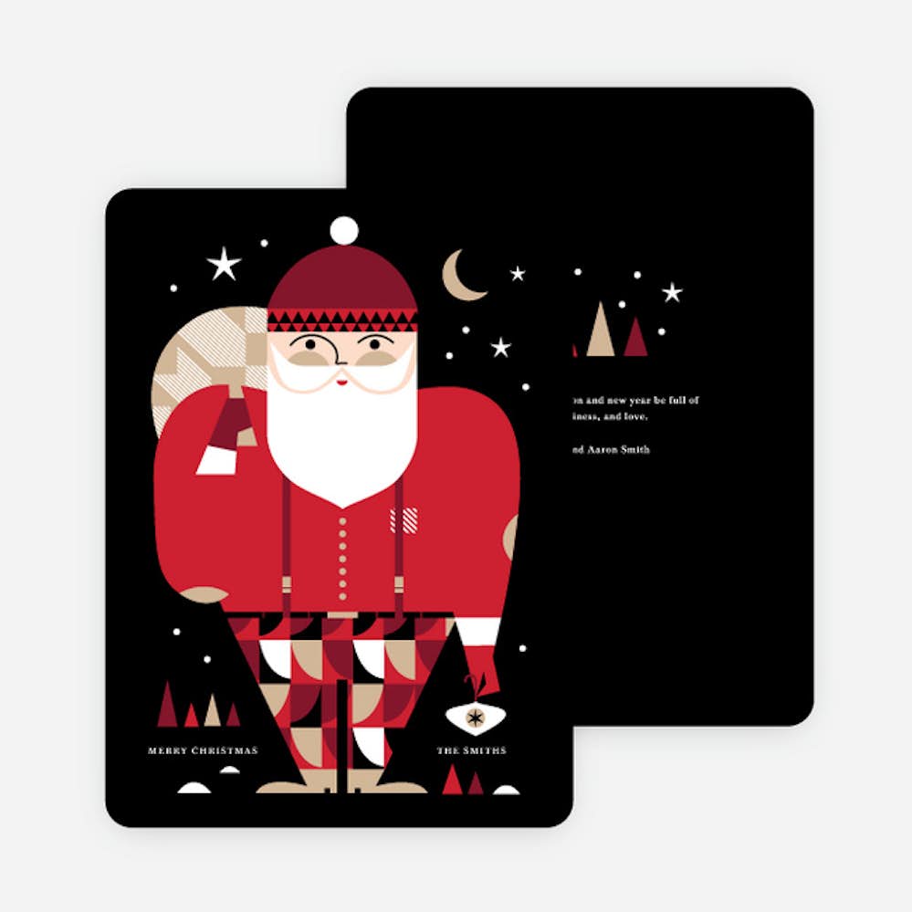Christmas Santas Postcards, series 1
