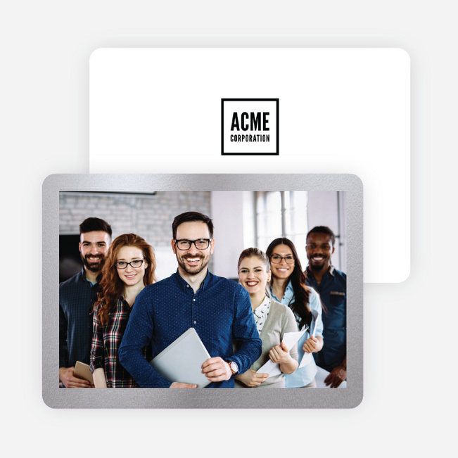 Framed Team Business and Corporate Holiday Cards - Gray