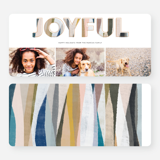Natural Landscape Letters Multi Photo Holiday Cards - Multi