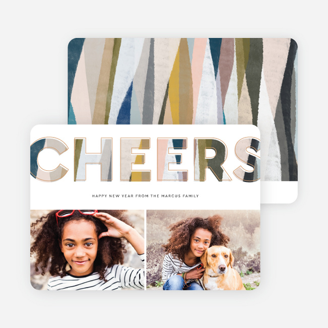 Natural Landscape Letters New Year Cards and Invitations - Multi