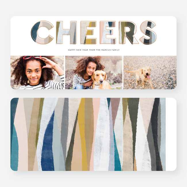 Natural Landscape Letters New Year Cards and Invitations - Multi