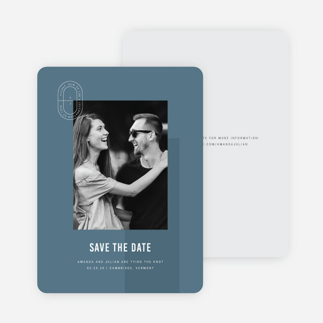 Artisanal Details Save the Date Cards - Blue