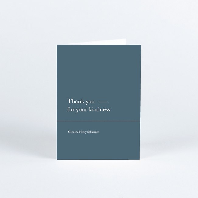 Foil Cornerside Wedding Thank You Cards - Blue