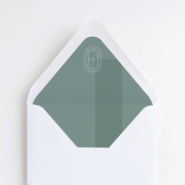 Artisanal Details Wedding Envelope Liners - Green